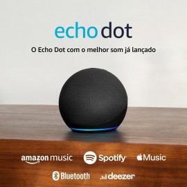 Echo Dot 5 gerao | O Echo Dot com o melhor som j lanado | Cor Preta