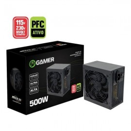 Fonte de Alimentao Para PC Gamer 500w Reais PFC Ativo 115V/230V Bivolt Automatico