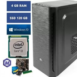 Computador Intel Core i3 2 Gerao, 4GB, SSD 120GB, Windows 10 Trial
